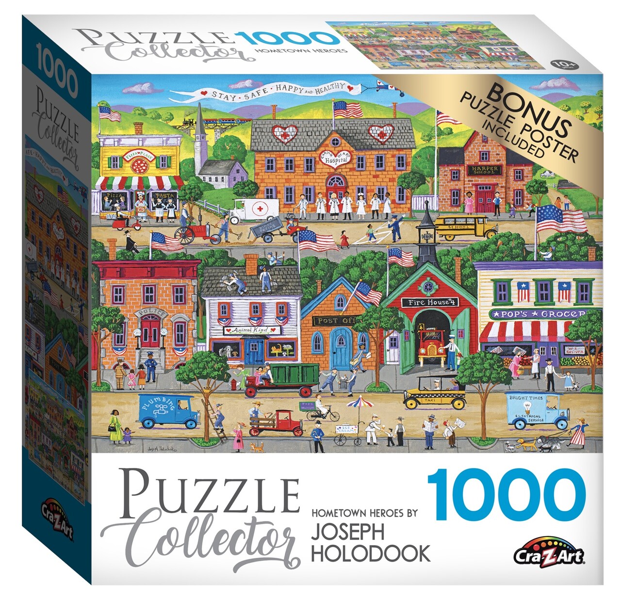 RoseArt Puzzle Collector Jigsaw Puzzle 1000 Pieces 20"X27"-Hometown Heroes